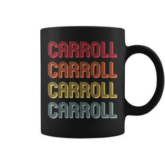 Carroll Surname Retro Vintage Birthday Reunion Coffee Mug - Monsterry