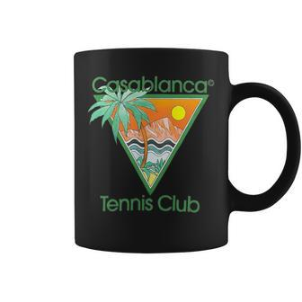 Casablanca Tennis Club Tassen - Tropisches Palmen & Sonnenuntergang Design - Seseable
