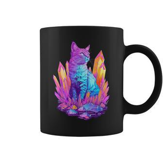 Cat With Crystals Coffee Mug - Seseable
