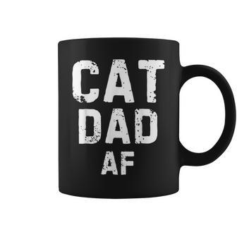 Cat Daddy Af Vintage Graphic Fathers Day Cat Dad Coffee Mug - Thegiftio UK