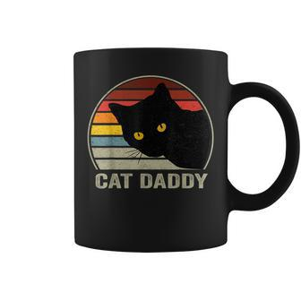 Cat Daddy Vintage Cat 80S Retro Style For Men Cat Dad Coffee Mug - Thegiftio UK