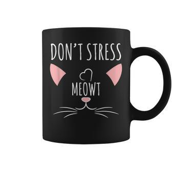 Cat Pun Don't Stress Meowt Coffee Mug - Thegiftio UK