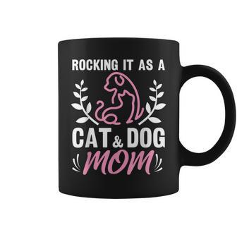Cat And Dog Mom Fur Mama Mother's Day Coffee Mug - Seseable