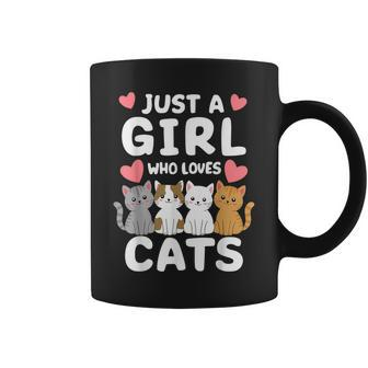 Cat Just A Girl Who Loves Cats Coffee Mug - Seseable