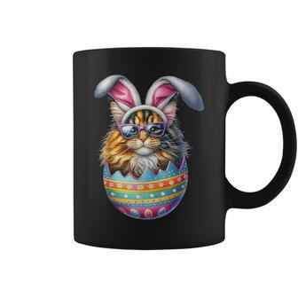 Cat Lover Easter Egg Happy Easter Bunny Ears Coffee Mug | Mazezy CA