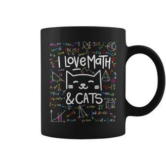 Cat Lover Math I Love Math And Cats Math Lover Coffee Mug - Monsterry