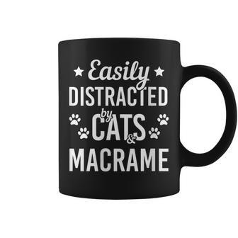 Cat Lover Macrame Lover Cats And Macrame Cat Coffee Mug - Monsterry AU