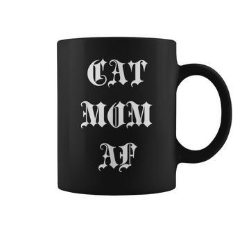 Cat Mom Af Alt Aesthetic Retro Vintage Gothic Coffee Mug - Monsterry