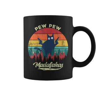 Cat Pew Pew Madafakas Vintage Crazy Cat Coffee Mug - Monsterry AU