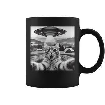 Cat Selfie With Alien Ufo Cat For Kid Coffee Mug - Seseable