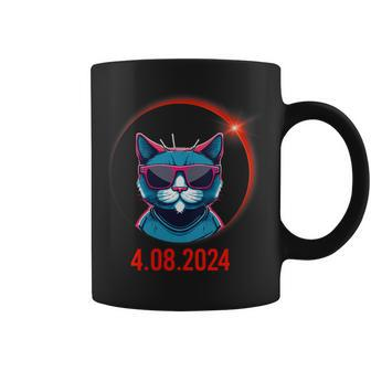 Cat Solar Eclipse 2024 Total Eclipse April 8Th Coffee Mug - Monsterry DE