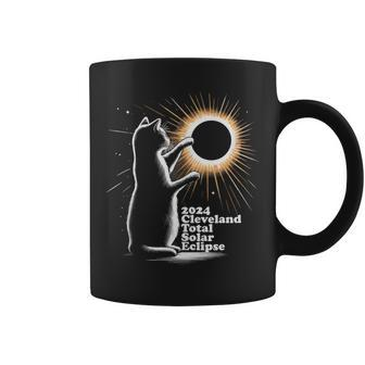 Cat Solar Eclipse Cleveland 8 April 2024 Souvenir Coffee Mug - Monsterry AU