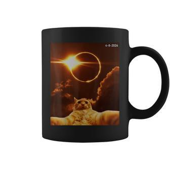 Cat Taking A Selfie Total Solar Eclipse April 8 2024 Coffee Mug - Monsterry AU