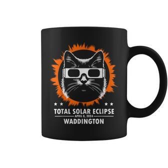 Cat Total Solar Eclipse 2024 Totality Waddington Coffee Mug | Mazezy
