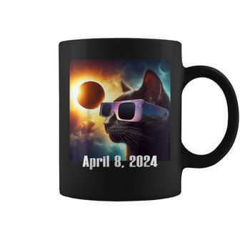 Cat Wearing Solar Glasses Eclipse Colorful Pop Culture Coffee Mug - Monsterry AU
