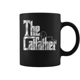 The Catfather Black Cat Father Mafia Whiskers Male Daddy Coffee Mug - Monsterry