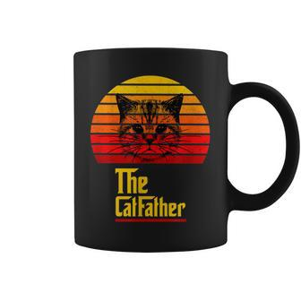 The Catfather Vintage Best Cat Dad Fathers Day Husband Daddy Coffee Mug - Thegiftio UK