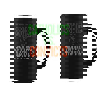 Catholics Vs Convicts Football Fan Retro Coffee Mug | Mazezy