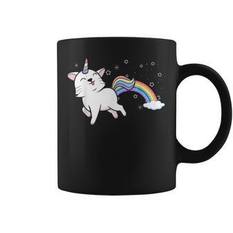 Caticorn Rainbow Unicorn Cat Magical Kitty Legendary Myth Coffee Mug - Monsterry