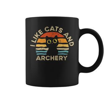 I Like Cats And Archery Coffee Mug - Thegiftio UK