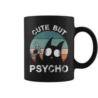 Cats Cute But Psycho Kittens Cats Mom Cats Dad Coffee Mug - Monsterry DE