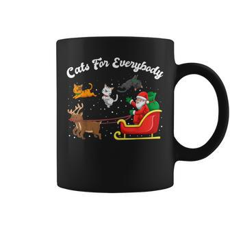 Cats For Everybody Cat Santa Christmas Merry Catmas Coffee Mug | Mazezy