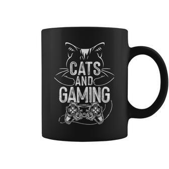 Cats And Gaming For Gamer Cat Lover Cat Mom Cat Dad Coffee Mug - Thegiftio UK