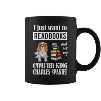 Cavalier King Charles Spaniel Puppy Cute Book Lover Coffee Mug | Mazezy