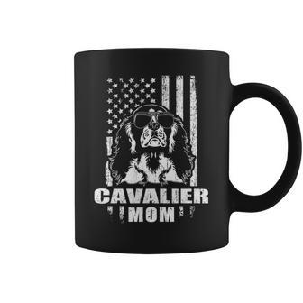 Cavalier Mom Cool Vintage Retro Proud American Coffee Mug | Mazezy