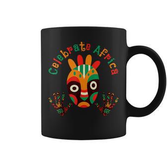 Celebrate Africa African Tribe Mask Kente Junenth Pride Coffee Mug - Monsterry UK