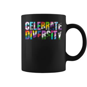'Celebrate Diversity' Lesbian Gay Colors Lgbtq Pride Flags Coffee Mug - Thegiftio UK