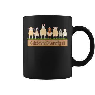 Celebrate Diversity Sheep Breed Types Of Sheep Coffee Mug - Monsterry UK