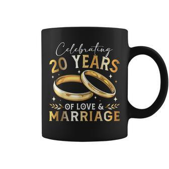 Celebrating 20 Years Of Love And Marriage Wedding Couples Coffee Mug - Thegiftio