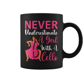 Cello Player Never Underestimate A Girl With A Cello Coffee Mug - Seseable