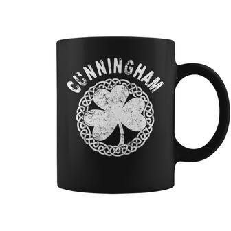 Celtic Theme Cunningham Irish Family Name Coffee Mug - Monsterry DE