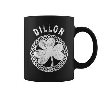 Celtic Theme Dillon Irish Family Name Coffee Mug - Seseable