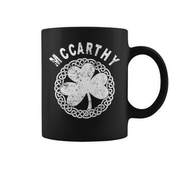 Celtic Theme Mccarthy Irish Family Name Coffee Mug - Seseable