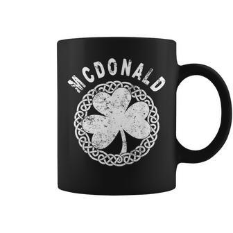 Celtic Theme Mcdonald Irish Family Name Coffee Mug - Seseable