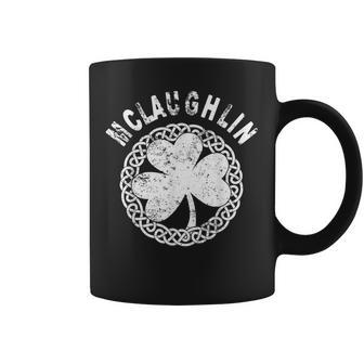 Celtic Theme Mclaughlin Irish Family Name Coffee Mug - Monsterry DE