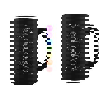 Chakra Chakras Alineado Lotus Mandala Yoga Om Símbolo Budismo Taza de café - Regaloses
