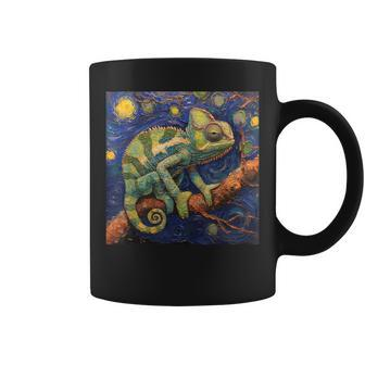 Chameleon Van Gogh Style Starry Night Coffee Mug - Thegiftio UK