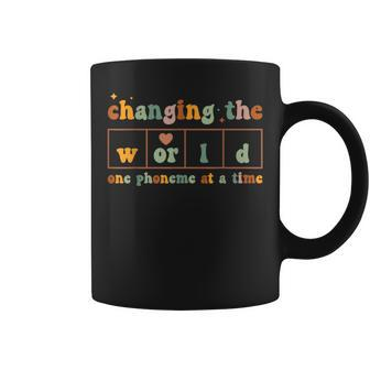 Changing The World One Phoneme At A Time Dyslexia Teacher Coffee Mug | Mazezy