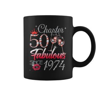 Chapter 50 Fabulous Since 1974 50Th Birthday Queen Diamond Coffee Mug | Mazezy