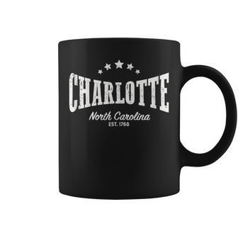 Charlotte Nc Distressed Retro Vintage Home City Pride Coffee Mug - Monsterry CA