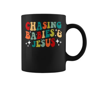 Chasing Babies And Jesus Chasing Babies & Jesus Christian Coffee Mug | Mazezy AU