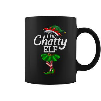 Chatty Elf Christmas Costume Matching Family Elf Squad Coffee Mug - Thegiftio UK