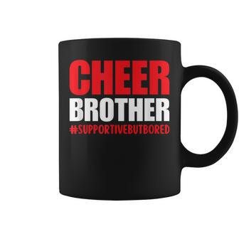 Cheer Bro Supportive But Bored Cheerleader Brother Red Coffee Mug - Monsterry