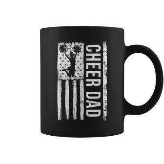Cheer Dad Cheerleading American Flag Fathers Day Cheerleader Coffee Mug - Thegiftio UK