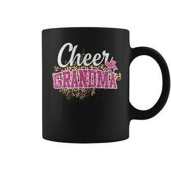 Cheer Grandma Leopard Cheerleading Grandma Coffee Mug - Seseable