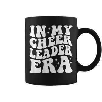 In My Cheerleader Era Groovy Football Cheer Leader Mom Coach Coffee Mug - Seseable